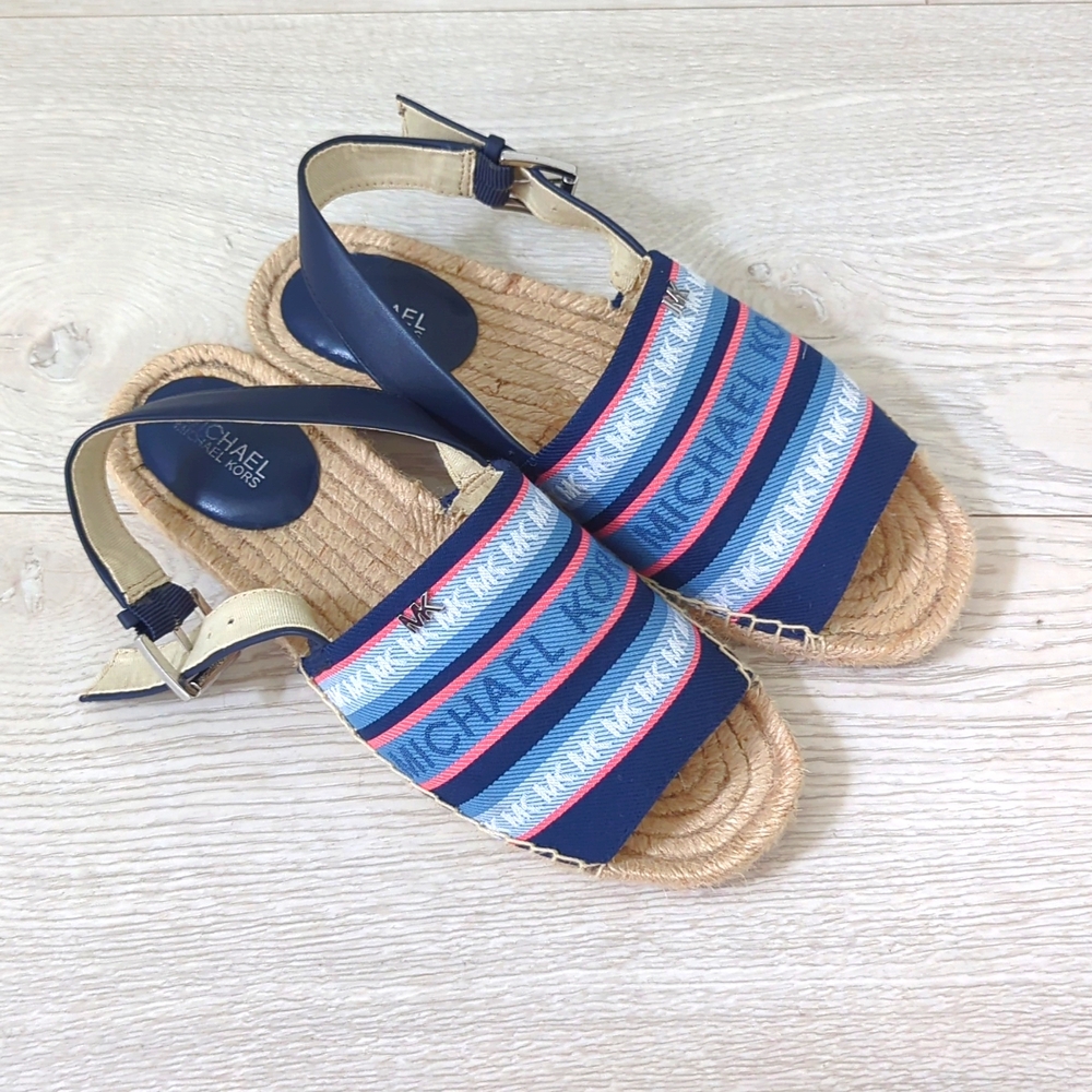 Michael Kors Striped Espadrilles Sandals